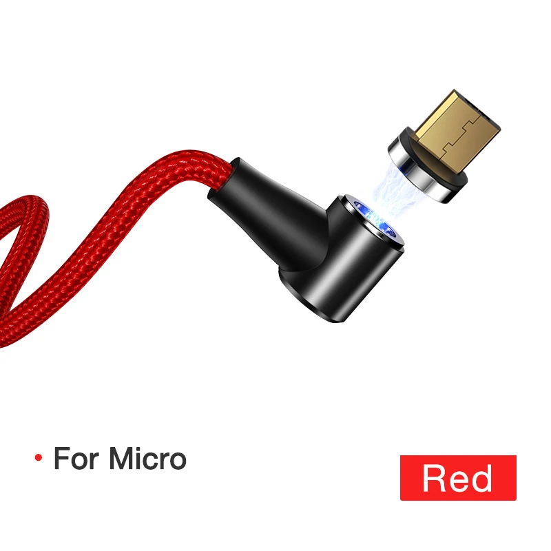 Cafele QC 3,0 Магнитный Micro USB кабель для iPhone зарядное устройство usb type C кабель Шнур для зарядки провода для huawei Xiaomi 9 samsung - Цвет: Red for micro