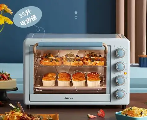 Household small multi-functional upper and lower layers of separate temperature control chicken electric oven J06