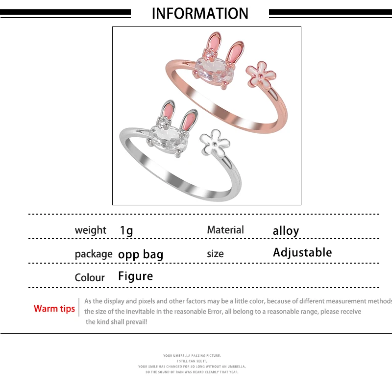 Hot Selling Fashion Jewellery Women's Ring Cute Rabbit Animal Rings Opening Adjustable Metal Ring 2021 New Pink Jewelry Gift Hot Selling Fashion Jewellery Women's Ring Cute Rabbit Animal Rings Opening Adjustable Metal Ring 2021 New Pink Jewelry Gift