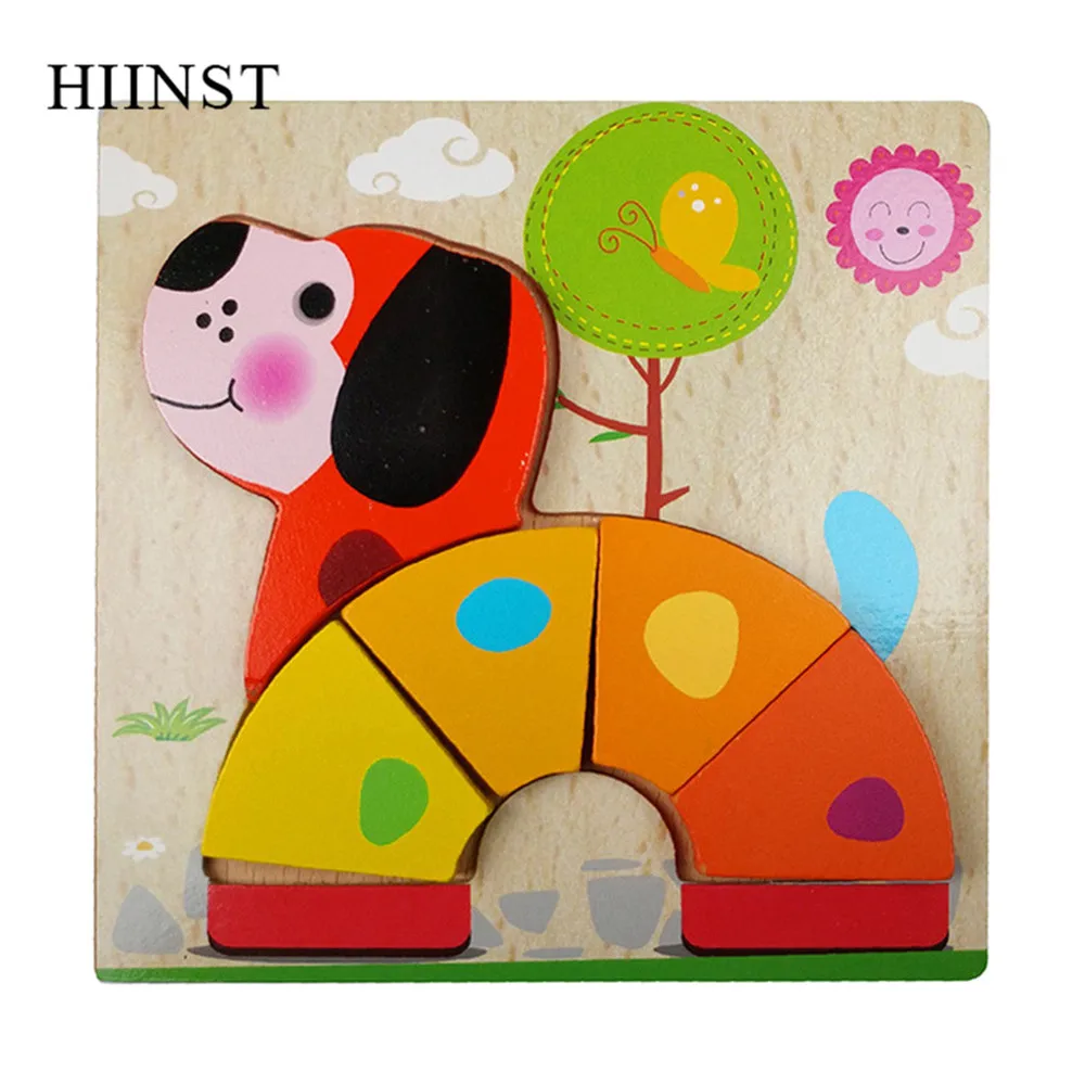 HIINST пазл, игрушки для детей, деревянные пазлы с животными, обучающие игрушки для детей, транспорт, раннее развитие интеллекта, игрушки