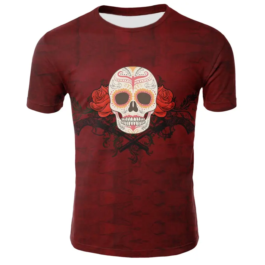 2021 summer men's 3D skull T shirt. Fashion style T shirt plus size 110 6XLTShirts AliExpress