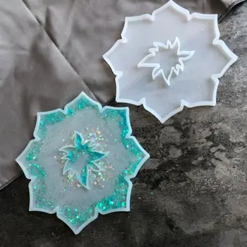 

Resin Crystal Epoxy Mold Irregular Flower Coaster Casting Silicone Mould DIY Crafts Tray Fruit Plate Decoration Making Tools