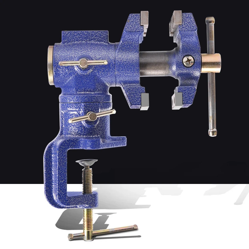 Table Vise Swivel Base Clamp Jaw Work Bench Vise Clamp Milling