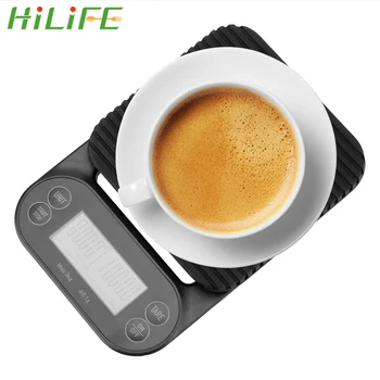 

3kg/0.1g Kitchen Food Scale Weighing Band Timing Electronic Digital LCD Coffee Scale High Precision with Timer Barista Tools