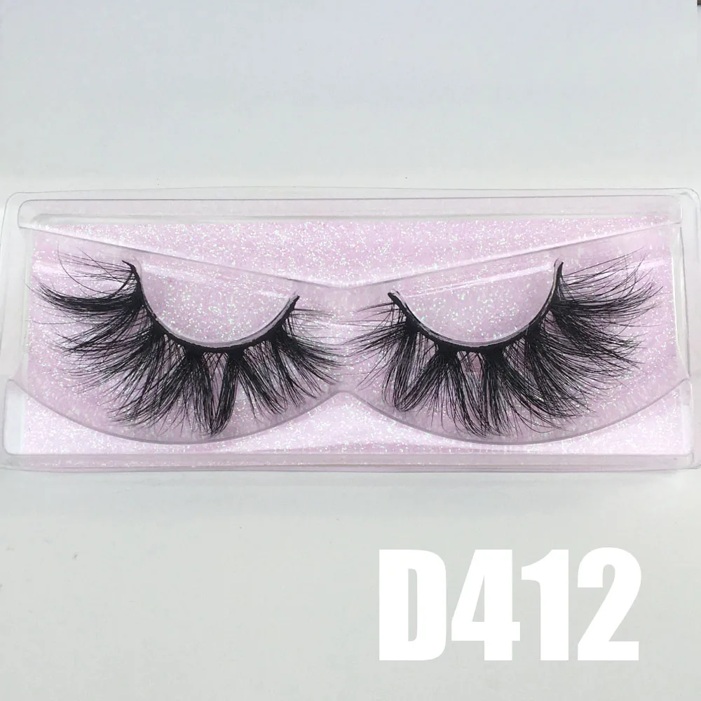 BossGirl Lashes False Eyelashes Natural Long 22mm 20mm 3D 5D Real Mink Handmade Lightweight Comfortable D414