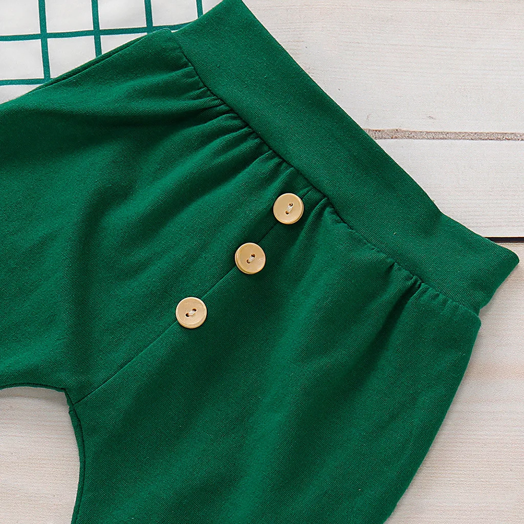 Комплект из 2 предметов, пуловер в клетку с капюшоном для новорожденных мальчиков и девочек топ+ штаны, комплект одежды, модная одежда с длинными рукавами для маленьких девочек, одежда для От 0 до 2 лет