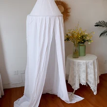 240X50 см хлопок Круглый купол кровать навес детское постельное белье висячая игра противомоскитная сетка для детей детские кроватки украшения подарки Белый