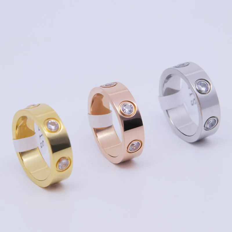 Crystal Ring For Women Titanium Steel