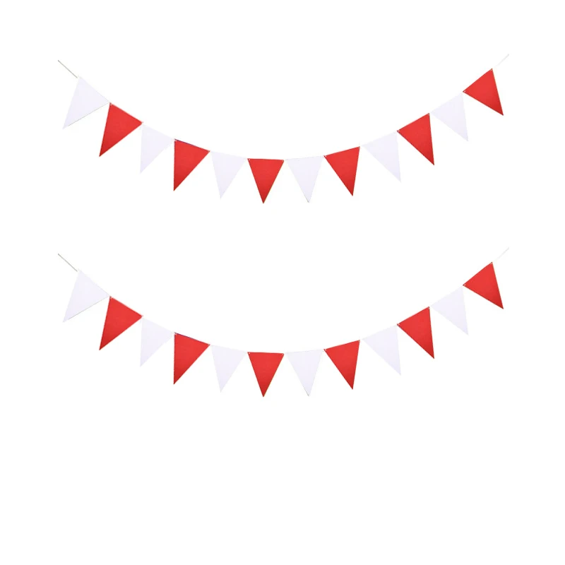 

8M 18 White Red White flags Belarus Banners Party Wedding/Valentine's day/birthday party Flags Hang Garland Decoration Supplies