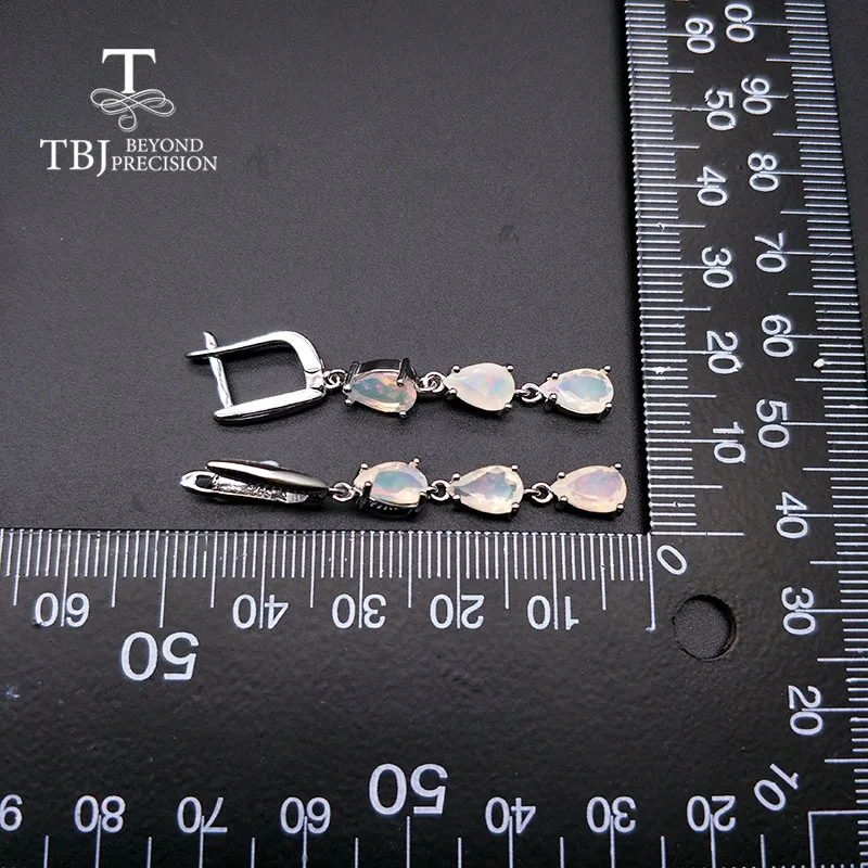 TBJ, серьги с длинной застежкой, натуральный Эфиопский Опал, серебро 925 пробы, драгоценный камень, хорошее ювелирное изделие для женщин, хороший подарок