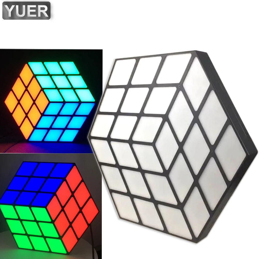 Современные RGB светодиодный настенный светильник 3D Magic Cube эффект плоский Панель