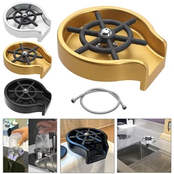 Faucet Automatic Cup Washer For Bar Rinser Glass Coffee Pitcher High Pressure Wash Cup Tool Home Sink Fixture Accessories