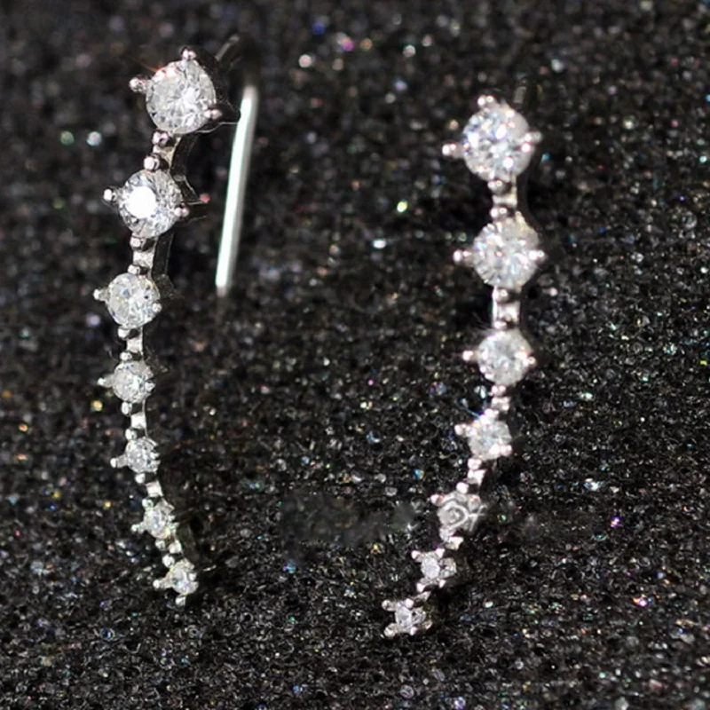

Earing Pendientes Mujer Moda Act The Role Ofing Is Tasted Big Dipper Zircon 7 Drill With Diamond Stud Earrings Row Seven Star