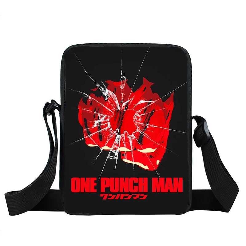 xkbonepunch02 Аниме One Punch Man мини сумка-мессенджер Saitama Genos сумки через плечо для подростков мальчиков один удар-человек Наплечные мини сумки Сумка для книг сумка - Цвет: xkbonepunch02