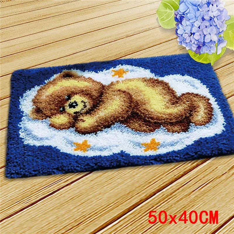 Cartoon Animal Series Carpet Embroidery For Modern Living Room Latch Hook Rug Kits Cross Stitch Kits Buttons For Needlework DIY