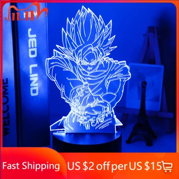 

3d Lamp Dragon Ball Z Goku Figure Nightlight for Kids Bedroom Decoration Unique Child Birthday Gift Anime Gadget Led Night Light