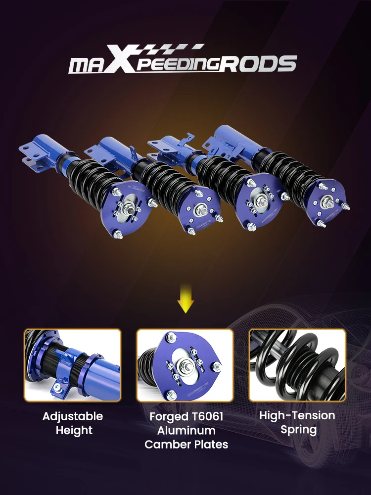 

Coilover Suspension for Toyota Camry 2007-2011 Adjustable Height Shock Absorber Struts Coil Springs