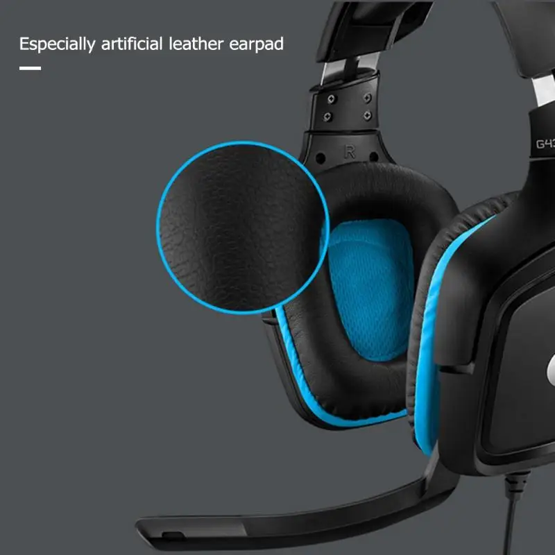 Проводная гарнитура logitech G431 DTS 7,1 с объемным звуком, игровые наушники с микрофоном, вращается на 90 градусов, удобная гарнитура для музыки Newst