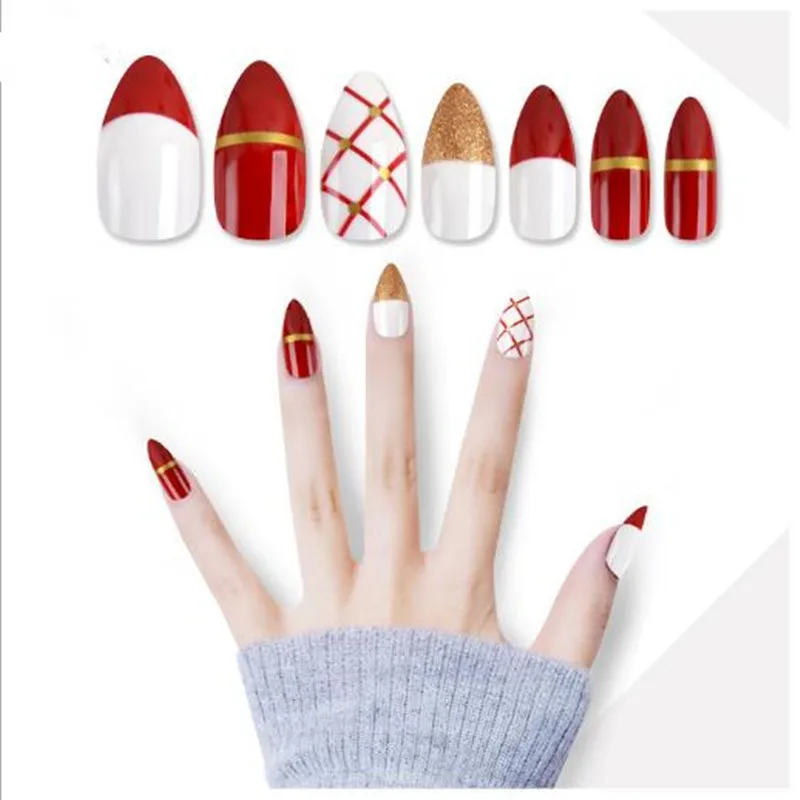 Tipos de Pontas de Unhas Pacote Unha Artificiais Ultrafinos Vara Manicure Conjunto Unhas Falsas Removíveis Stickerdecal 3 84pices 40 6 manicure conjunto unhas falsas unhas removíveis stickerdecal