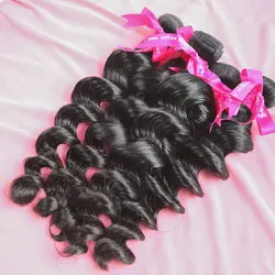 Luwin перуанские Виргинские волосы Свободные волны 100% человеческие волосы плетение пучки необработанные волосы Вьющееся удлинение 30 дюймов