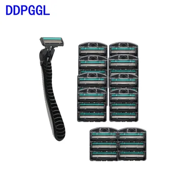 

DDPGGL Men Quality Assurance Replaceable Blade 3 Layer Blade 1 Holder 30 Blades Private Facial Stainless Steel Gentle and Smooth