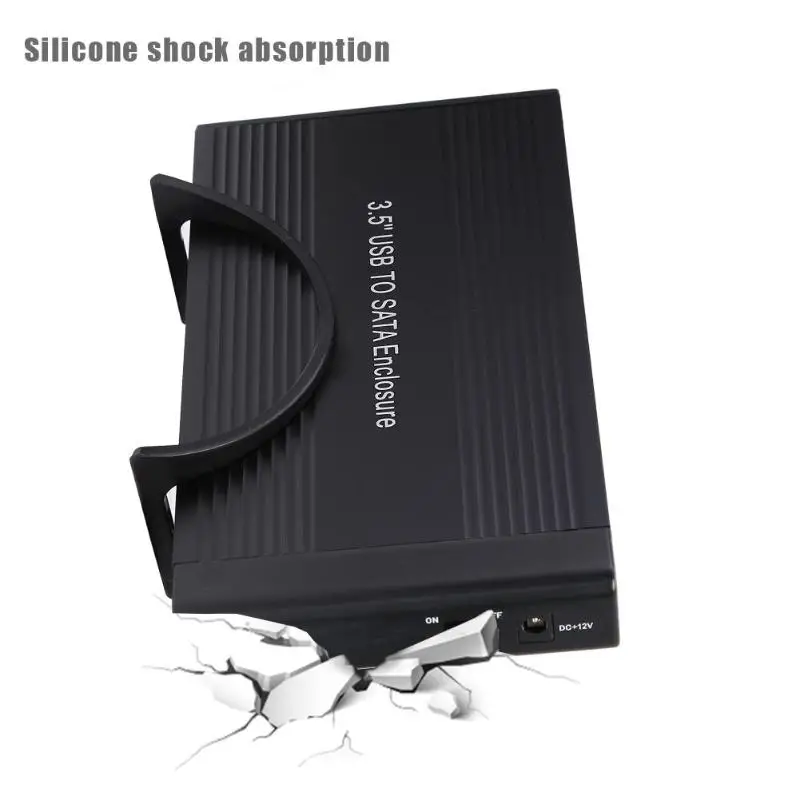 Vktech 3,5 дюймов жесткий диск чехол USB2.0 для SATA алюминиевый сплав внешняя крышка жесткого диска 480 Мбит/с для Windows 98/ME/2000/XP/7