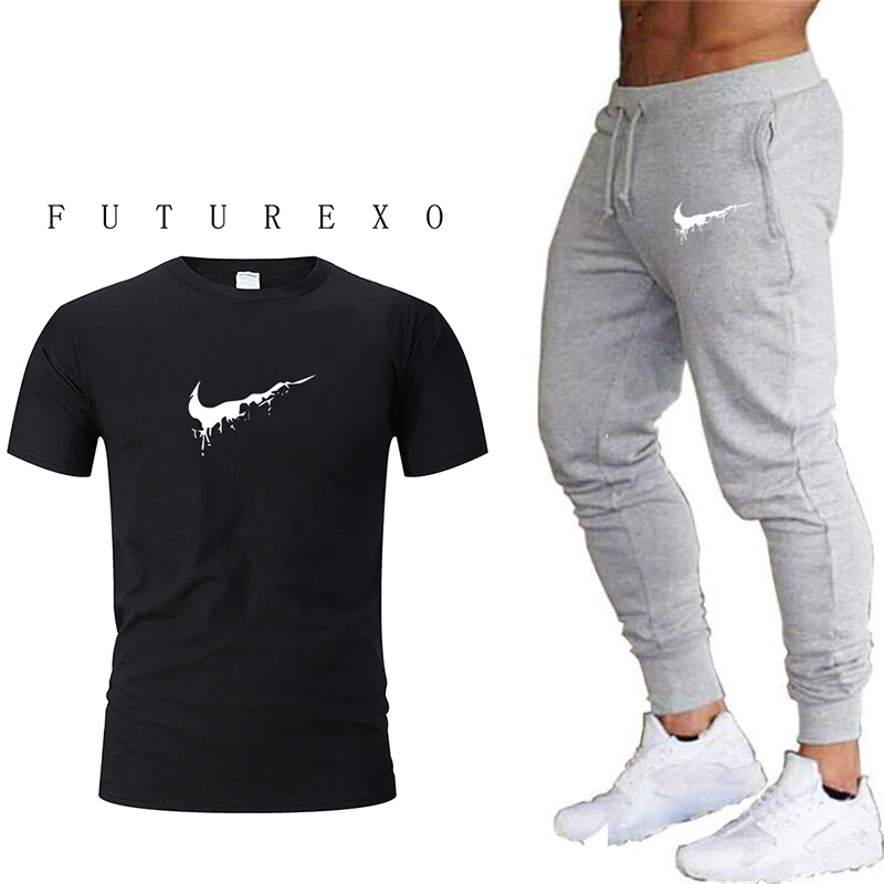 Men's Cotton Sport Suits Quick Dry Men Running sets Clothes New Marathon Sports Joggers Training Gym Fitness Jogging Tracksuits