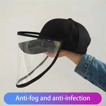 

Unisex Anti-Spitting Splash Anti pollution Anti-fog Saliva removable baseball cap protective cover Mask Hat anti-uv mask sun hat