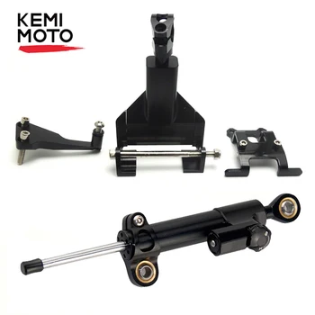 

KEMiMOTO For Yamaha MT-07 MT 07 MT07 Full Set of Steering Damper Mounting Bracket Kit for YAMAHA MT-07 FZ-07 2014 2015 2016 2017
