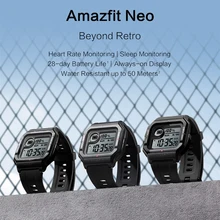 Nova neo relógio inteligente bluetooth smartwatch 5atm freqüência cardíaca rastreamento 28 dias de vida útil da bateria para android ios telefone em estoque para amazfit
