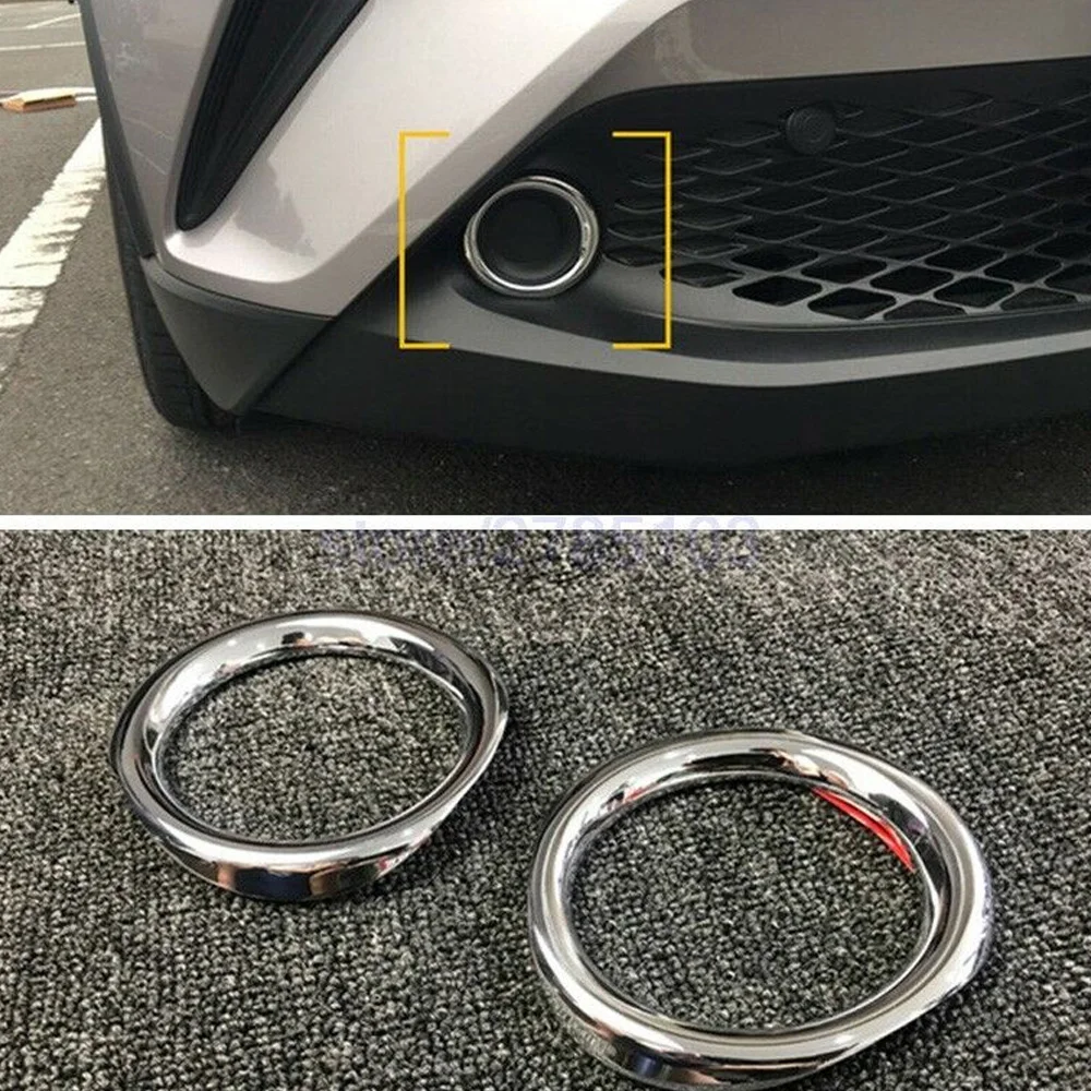 ABS Хром Передняя противотуманная фара кольцо отделка гарнир для Toyota CHR C-HR