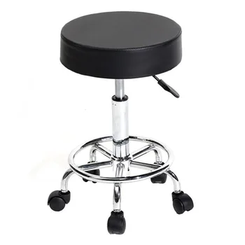 

360 Degrees Rotation Round Stool Ha Ha Feet Rotation Bar Stool Comfortable And Fashionable Black/White