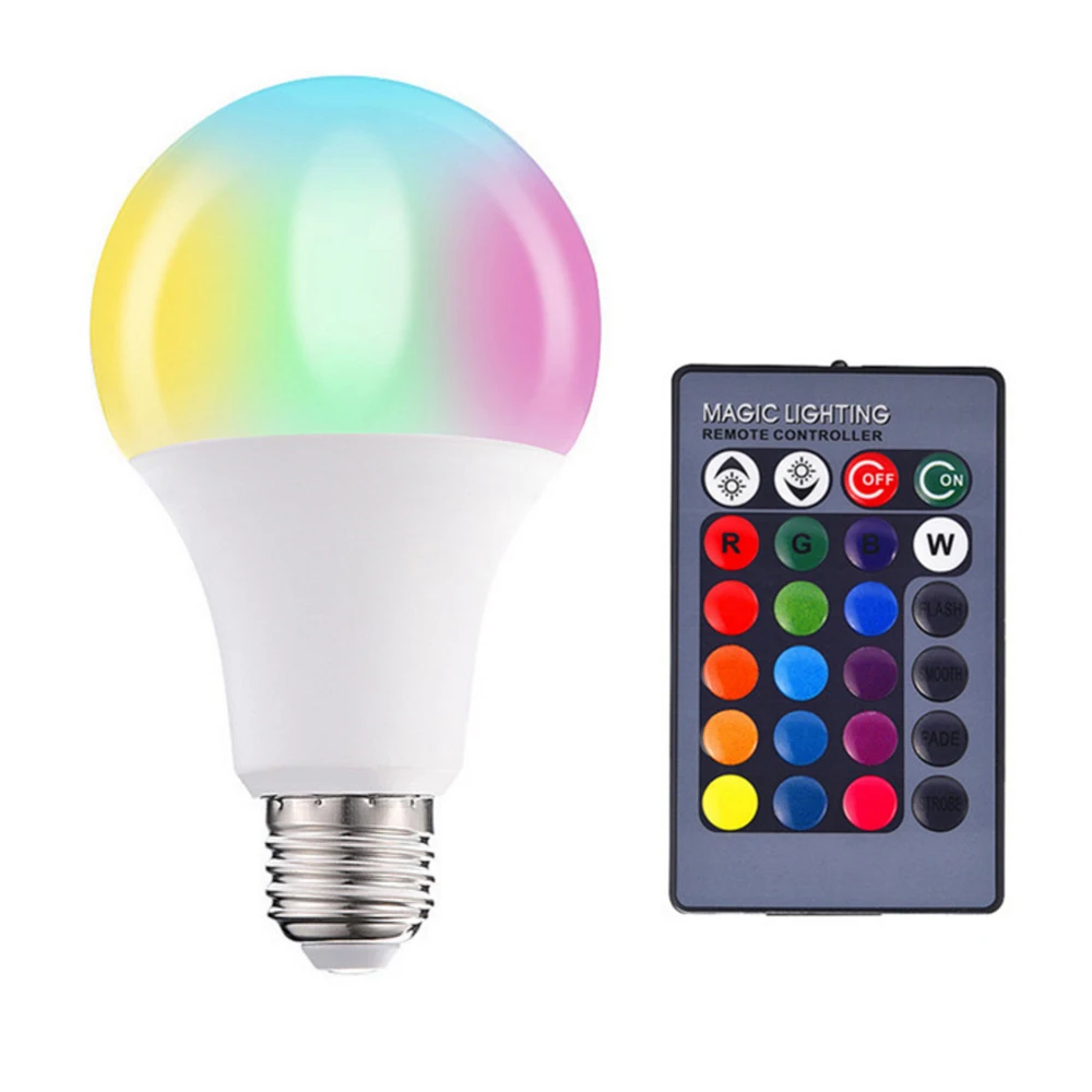 3W 5 Вт 10 Вт 15 Вт RGBW лампа Magic RGB светодиодный светильник лампа AC85-265V умный светильник ing лампа изменение цвета с регулируемой яркостью с ИК-пультом дистанционного управления