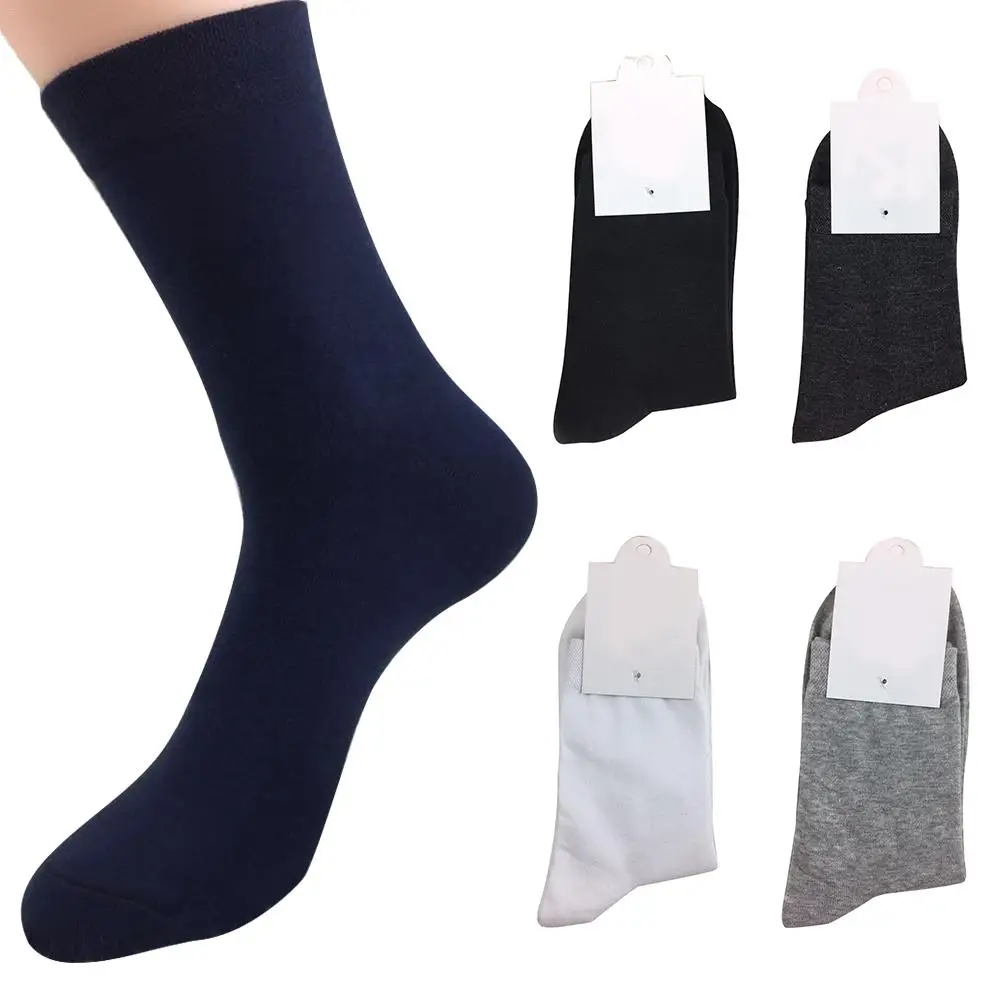 

10Pairs/Lot Men's Business Casual Cotton Socks Spring Summer Autumn Winter Solid Colors Crew Socks Male Breathable Socks
