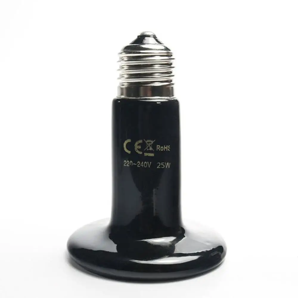 Lámpara de calefacción de cerámica para Reptiles, Luz del emisor de calor anfibio, Bombilla para Terrario de mascotas, calentador de iluminación, broches compatibles con Base de lámpara E27, 1 Uds.