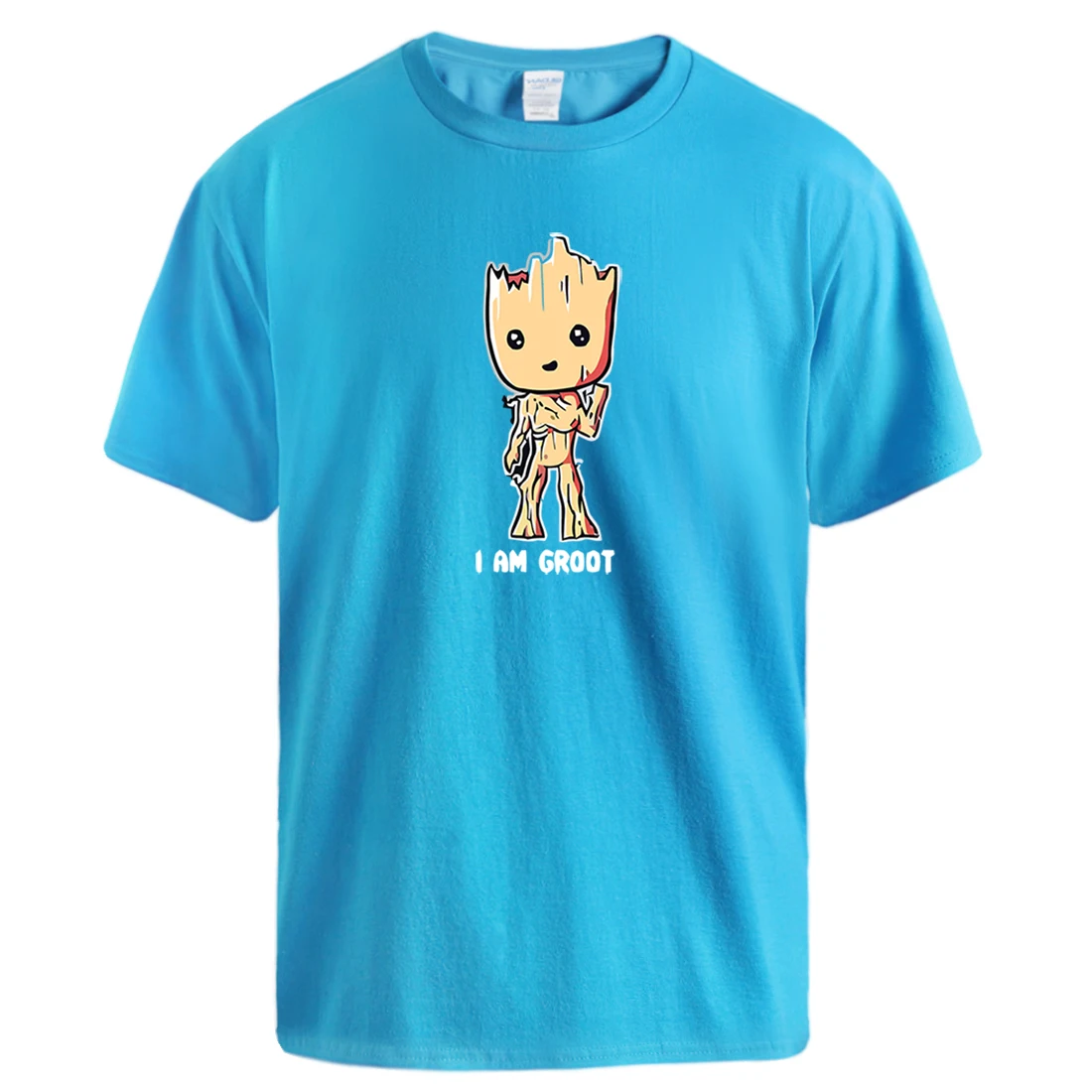 

I am Groot Cartoon Cute Mans Tshirts 2020 Short Sleeve Tee Shirts Summer Spring Clothes Retro Cotton Tops Fashion Male T-shirts