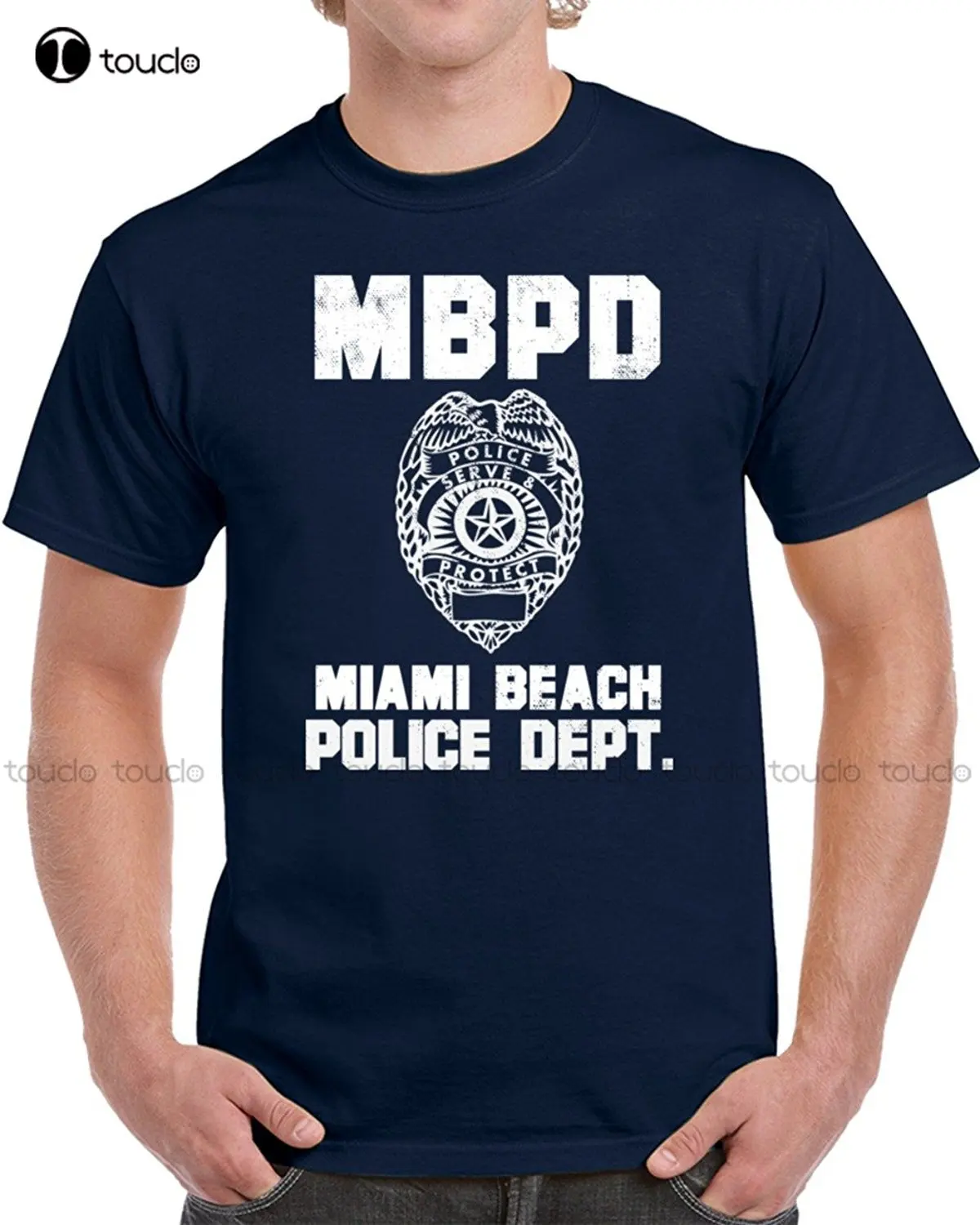 Летняя мода с коротким рукавом 100% хлопок Майами Пляж Полиция Dept Mbpd офицер