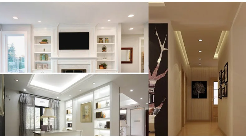 LED Downlight 2.5-Inch 3W5W Integration Anti-Glare Anti-fog Grilled White Anti-fog Ceiling Hole Lamp Living Room Lamps Wholesale