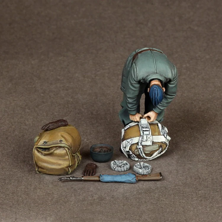 1/35 шкала Неокрашенная фигурка десантника готовящаяся к снятию Коллекционная фигурка