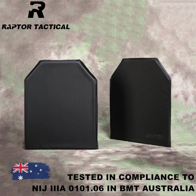 BulletProof Plate 11"x14" NIJ Level IIIA 3A 0101.06 Soft Ballistic Panel Two Pieces - Raptor Tactical 4