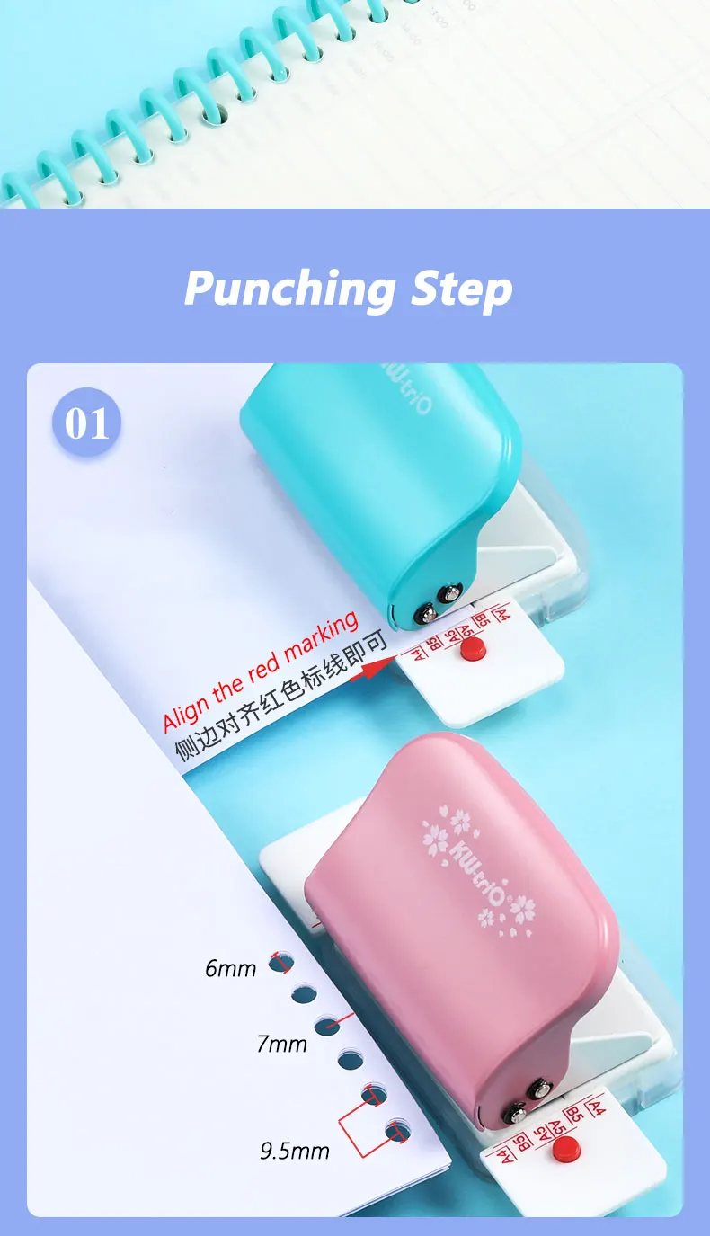 AMOUNE Mini Papier 1 Trou Perforatrice, Perforateur De Poche Portable