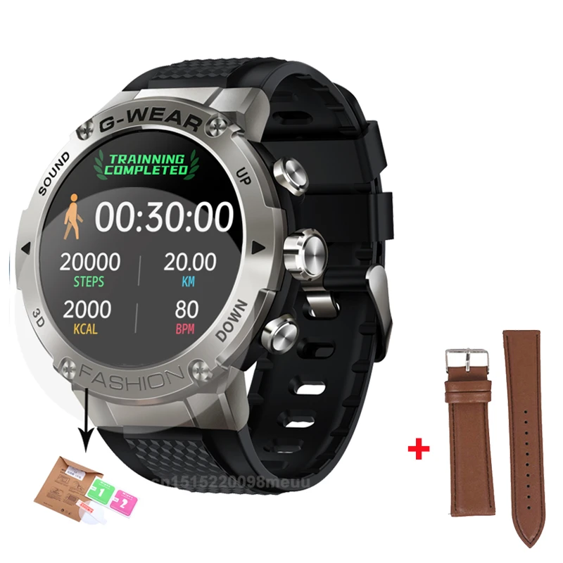 Sports Smart Watch Men BT Phone Call Customize Watch Faces Music Fitness Tracker Super Long Standby Smartwatch Android IOS K28H 