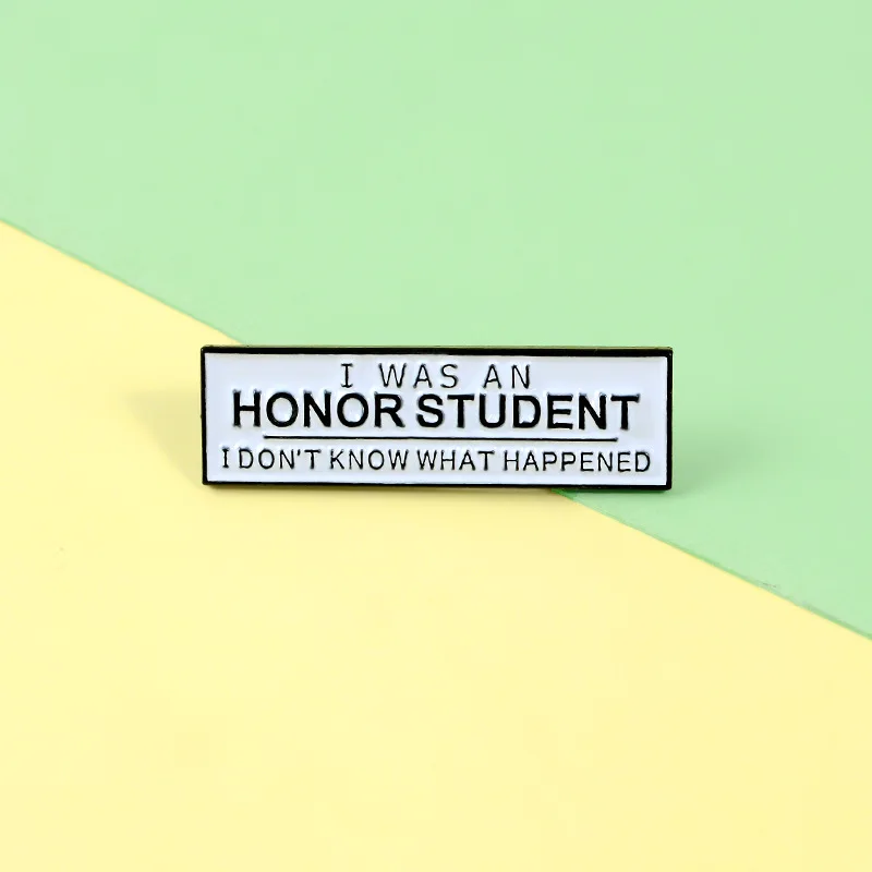 Новинка я был Honor Student Enaml Pin значок булавки на лацканы|Броши| |