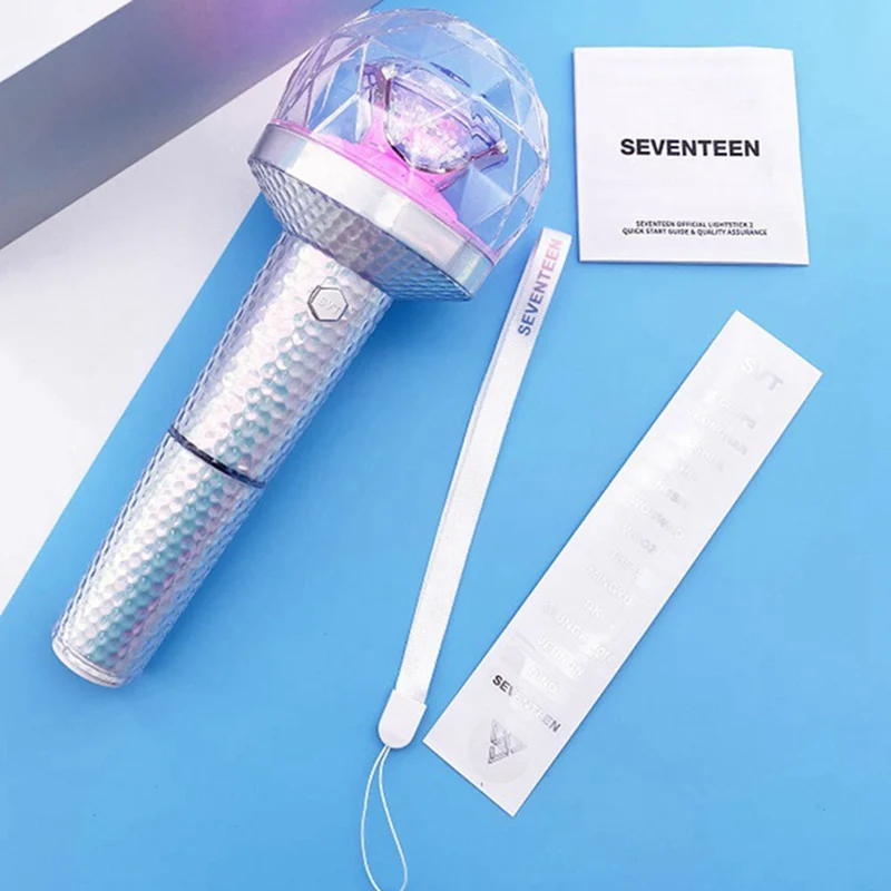 Seventeen Ver 2 Light Stick With Support Bar Support Light Sticks Album Concerts Lamp Lightstick Fluorescent Stick Stationery Set Aliexpress