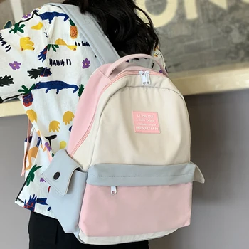 

Female Waterproof Nylon Backpack Cute Women College Student School Bag Kawaii Ladies Harajuku Backpack Girl New Fashion Book Bag