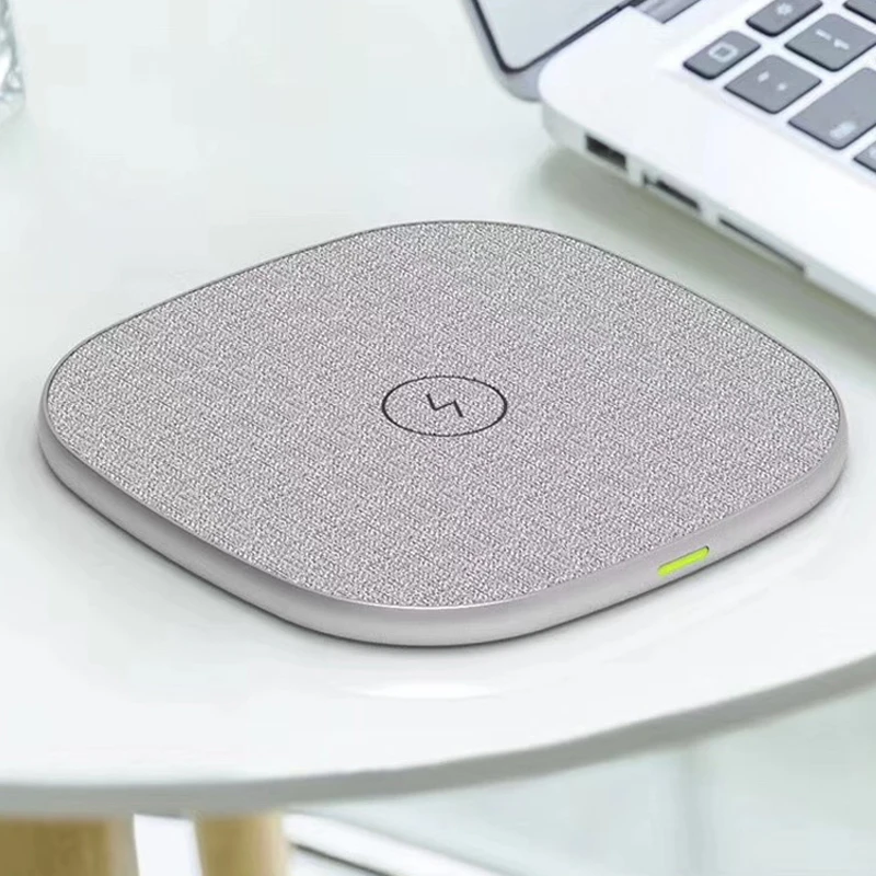 Zinc Metal siver pad Беспроводное зарядное устройство для телефона Qi быстрая Беспроводная зарядка для iPhone X 8 11 pro max Xiaomi mi 9 mi x3 samsung Galaxy S6 S7 S8 S9 - Color: Zinc Metal siver pad