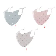 Для женщин зима пыле 3 слоя маска для полости рта дерево с буквенным принтом моющиеся респиратор