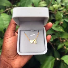 Tiny Initial Heart Alphabet Pendant Necklaces For Women Stainless Steel Choker Chain Long Necklace Christmas Gift Bijoux Femme Tiny Initial Heart Alphabet Pendant Necklaces For Women Stainless Steel Choker Chain Long Necklace Christmas Gift Bijoux Femme