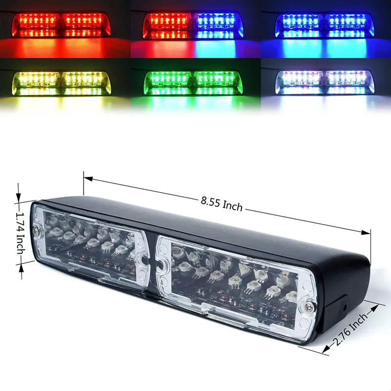 AEING 12V S2 16 светодиодный автомобильный многоцветный лобовое стекло аварийная