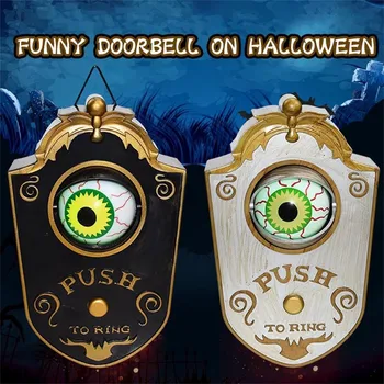 

NEW Halloween One eyed Doorbell Decoration Ghost's Day Glowing Hanging Piece Whole Door Hanging Doorbell Eyeball bell decoration